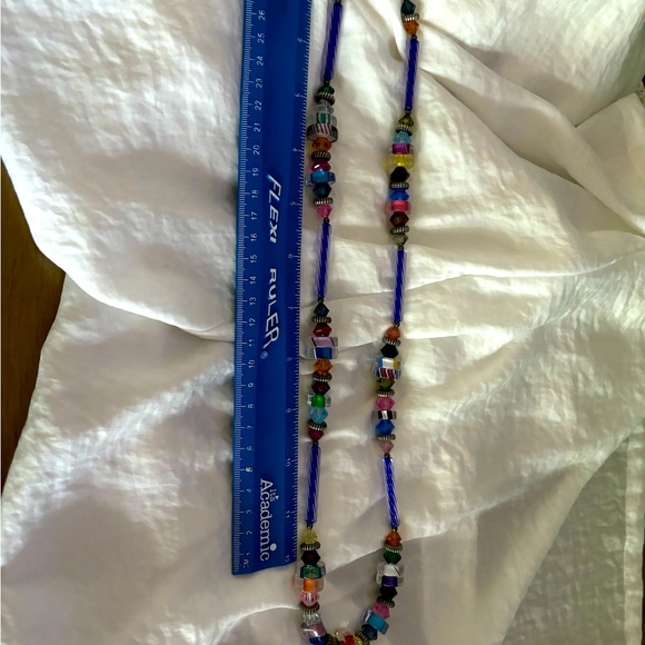 Glass Bead Necklace and Earring Set - Picture 5 of 5